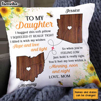 Personalized Long Distance To My Daughter Pillow AG96 30O31 thumb 1
