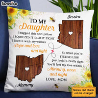 Personalized Long Distance To My Daughter Pillow AG96 30O31 thumb 1