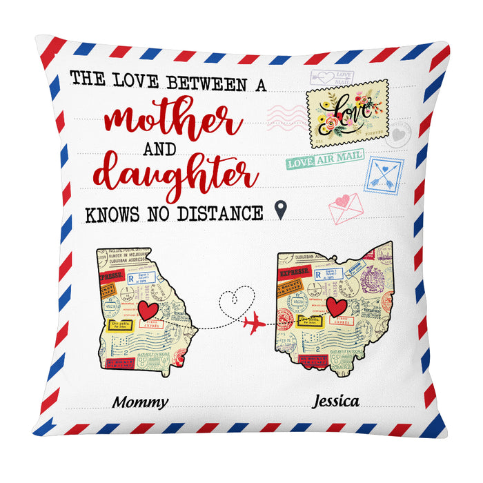 Personalized Mother And Daughter Long Distance Pillow AG94 32O53 1