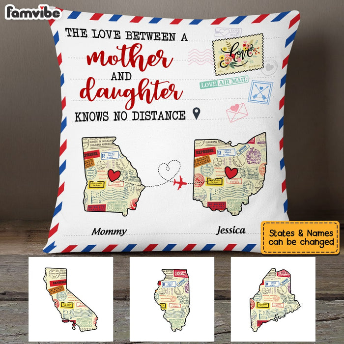 Personalized Mother And Daughter Long Distance Pillow AG94 32O53 1