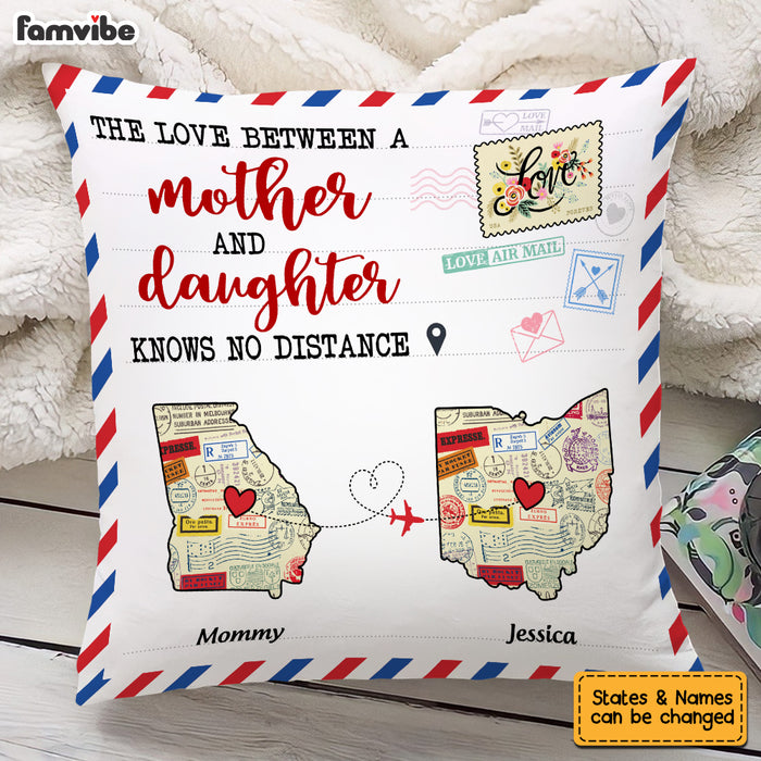 Personalized Mother And Daughter Long Distance Pillow AG94 32O53 1