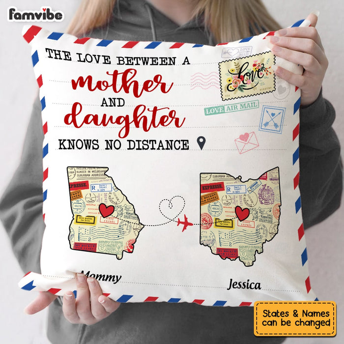 Personalized Mother And Daughter Long Distance Pillow AG94 32O53 1