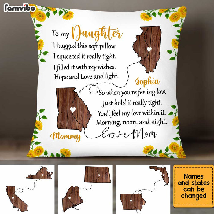 Personalized Daughter Long Distance Pillow AG93 32O34 1