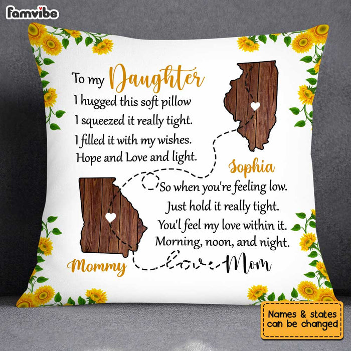 Personalized Daughter Long Distance Pillow AG93 32O34 1