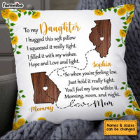 Personalized Daughter Long Distance Pillow AG93 32O34 thumb 1