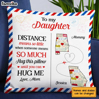 Personalized Long Distance Mom Daughter Pillow AG95 30O31 thumb 1