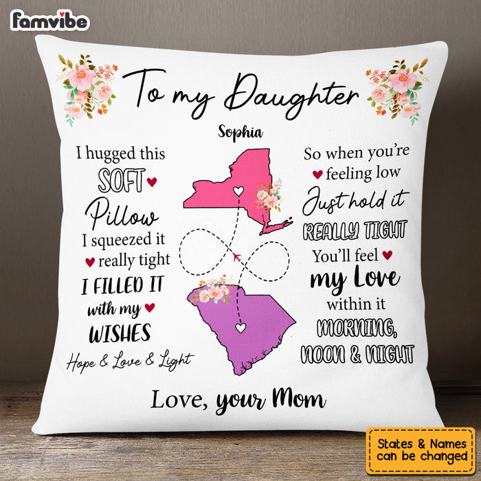 Personalized Long Distance Daughter Hug This Pillow AG92 30O53 1