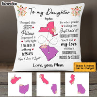 Personalized Long Distance Daughter Hug This Pillow AG92 30O53 thumb 1