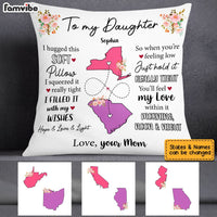 Personalized Long Distance Daughter Hug This Pillow AG92 30O53 thumb 1