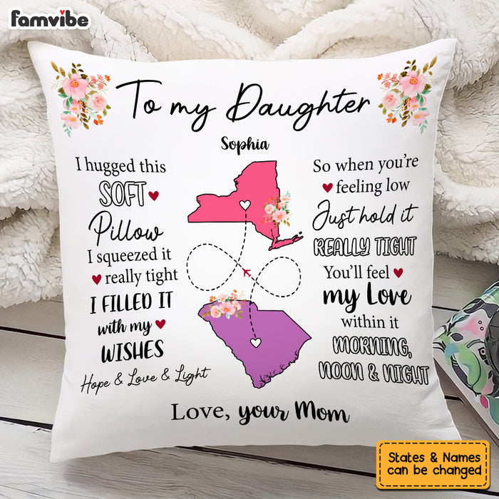 Personalized Long Distance Daughter Hug This Pillow AG92 30O53 1