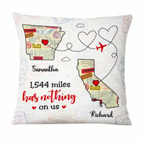 Personalized Long Distance Couple Pillow AG91 23O47 thumb 1
