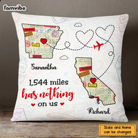 Personalized Long Distance Couple Pillow AG91 23O47 thumb 1