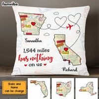 Personalized Long Distance Couple Pillow AG91 23O47 thumb 1