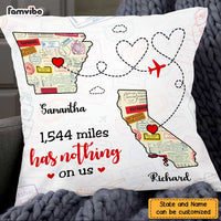 Personalized Long Distance Couple Pillow AG91 23O47 thumb 1