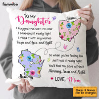 Personalized Daughter Long Distance Pillow AG101 85O53 thumb 1