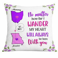 Personalized Long Distance No Matter How Far Pillow AG97 30O31 thumb 1