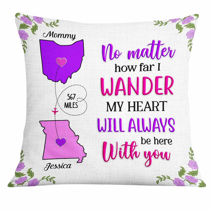 Personalized Long Distance No Matter How Far Pillow AG97 30O31 1