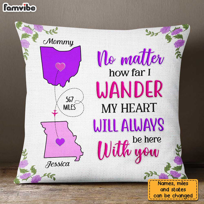 Personalized Long Distance No Matter How Far Pillow AG97 30O31 1