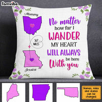 Personalized Long Distance No Matter How Far Pillow AG97 30O31 thumb 1