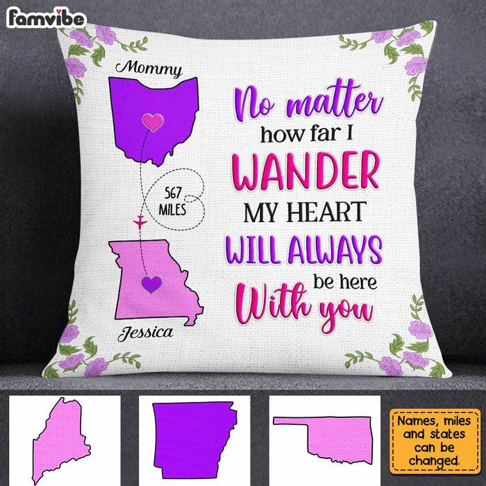 Personalized Long Distance No Matter How Far Pillow AG97 30O31 1