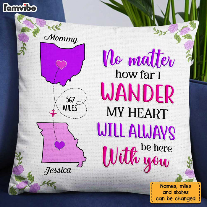 Personalized Long Distance No Matter How Far Pillow AG97 30O31 1