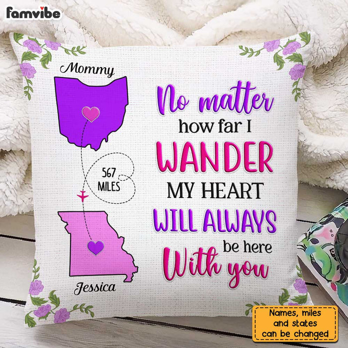 Personalized Long Distance No Matter How Far Pillow AG97 30O31 1