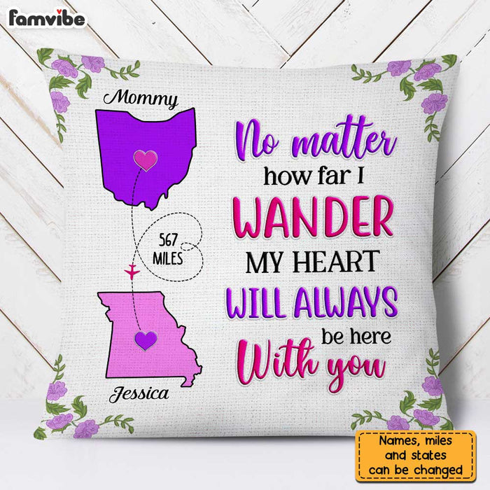 Personalized Long Distance No Matter How Far Pillow AG97 30O31 1