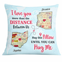Personalized Long Distance Couple Pillow AG103 30O31 thumb 1