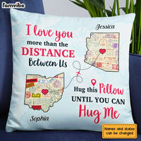 Personalized Long Distance Couple Pillow AG103 30O31 thumb 1