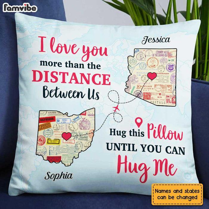 Personalized Long Distance Couple Pillow AG103 30O31 1