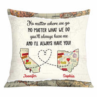 Personalized Long Distance Couple Pillow AG102 30O34 thumb 1