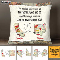 Personalized Long Distance Couple Pillow AG102 30O34 thumb 1