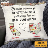 Personalized Long Distance Couple Pillow AG102 30O34 thumb 1