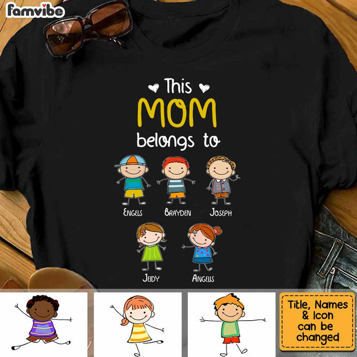 Personalized This Mom Belongs To T Shirt AG104 30O34 1