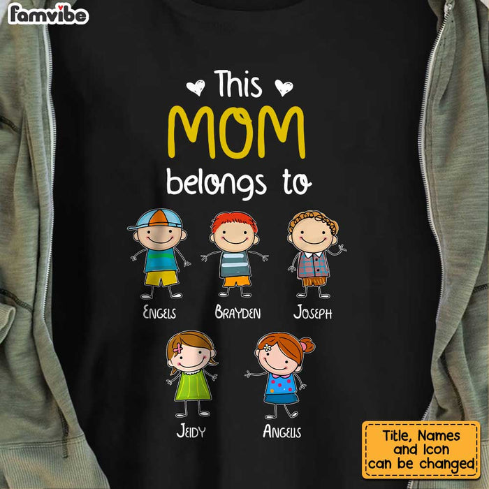 Personalized This Mom Belongs To T Shirt AG104 30O34 1
