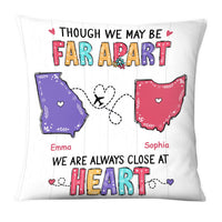 Personalized We Are Always Close At Heart Long Distance Pillow AG124 32O28 thumb 1
