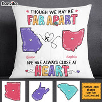 Personalized We Are Always Close At Heart Long Distance Pillow AG124 32O28 thumb 1