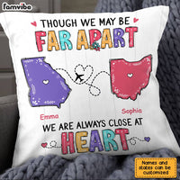 Personalized We Are Always Close At Heart Long Distance Pillow AG124 32O28 thumb 1
