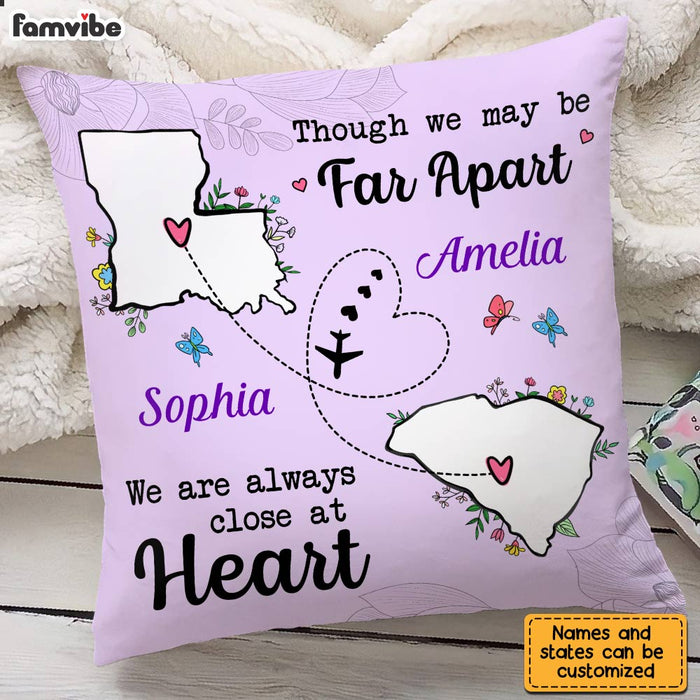 Personalized Always Close At Heart Long Distance Pillow AG121 32O28 1