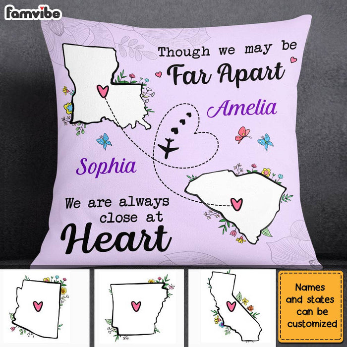 Personalized Always Close At Heart Long Distance Pillow AG121 32O28 1