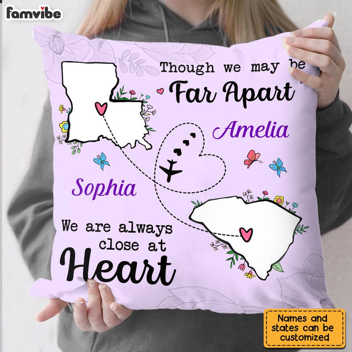 Personalized Always Close At Heart Long Distance Pillow AG121 32O28 1