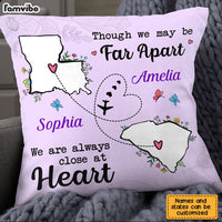 Personalized Always Close At Heart Long Distance Pillow AG121 32O28 thumb 1