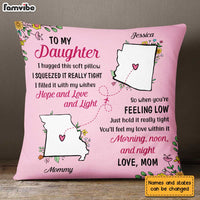 Personalized Long Distance Mother Daughter Pillow AG115 30O31 thumb 1