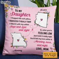 Personalized Long Distance Mother Daughter Pillow AG115 30O31 thumb 1
