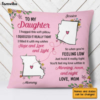 Personalized Long Distance Mother Daughter Pillow AG115 30O31 thumb 1