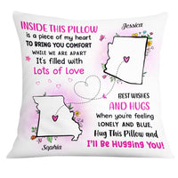 Personalized Long Distance Floral Pillow AG122 30O31 thumb 1