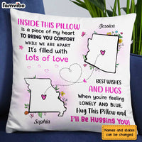 Personalized Long Distance Floral Pillow AG122 30O31 thumb 1
