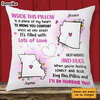Personalized Long Distance Floral Pillow AG122 30O31 thumb 1