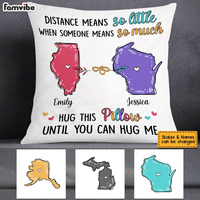 Personalized Distance Means So Little Long Distance Pillow AG131 32O53 1
