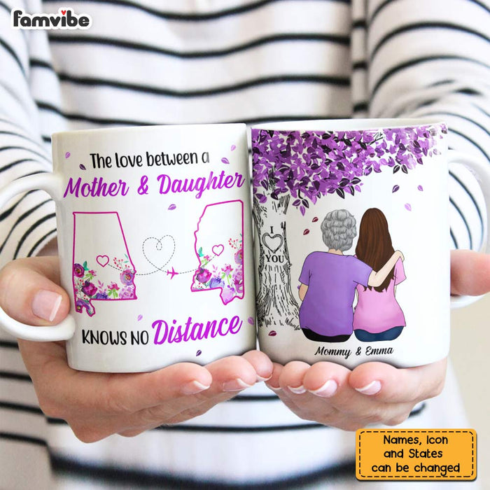 Personalized Long Distance Mother Daughter Tree Mug AG143 30O31 1